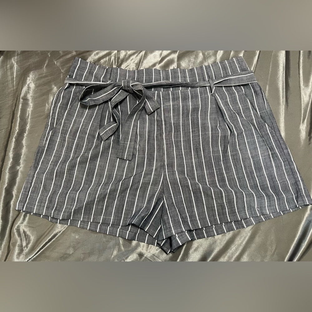 Forever 21+ Belted Linen Blend Shorts Womens 3X
